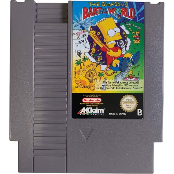 The Simpsons Bart vs. the World (Nintendo NES) gebr. [video game]