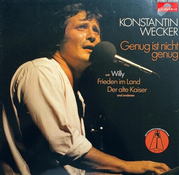 Konstantin Wecker - Genug ist nicht genug [Vinyl LP]