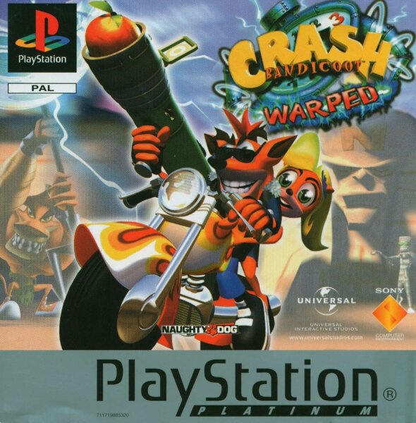 Crash Bandicoot 3 Warped (Platinum) [Sony PlayStation 1]