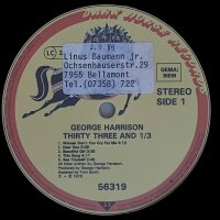 George Harrison  - Thirty Three & 1/3 [Vinyl LP]